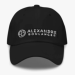 Casquette noire signée ALEXANDRE BOULANGER