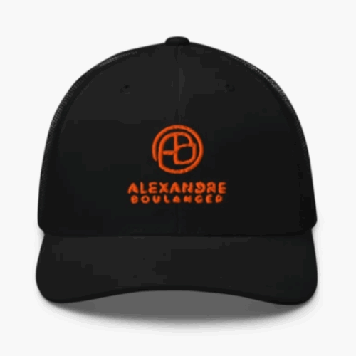 Casquette noire (trucker rétro) signée ALEXANDRE BOULANGER