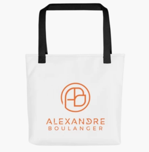 TOTEBAG blanc (tissu est certifié OEKO-TEX) signé ALEXANDRE BOULANGER